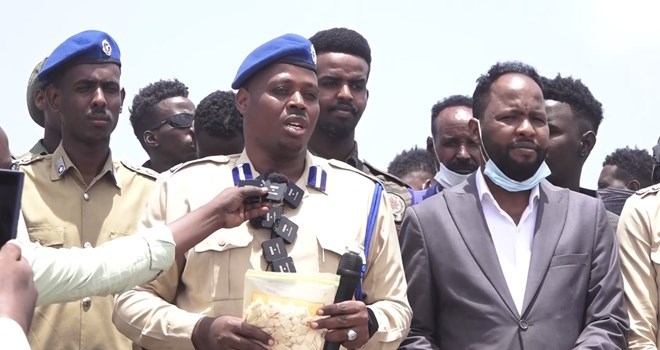 Police burn 250 cartons of seized drugs in Mogadishu