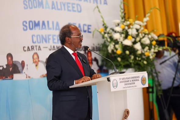 President Hassan Sheikh hails Djibouti’s lasting contribution to Somalia’s peace at Arta Anniversary**