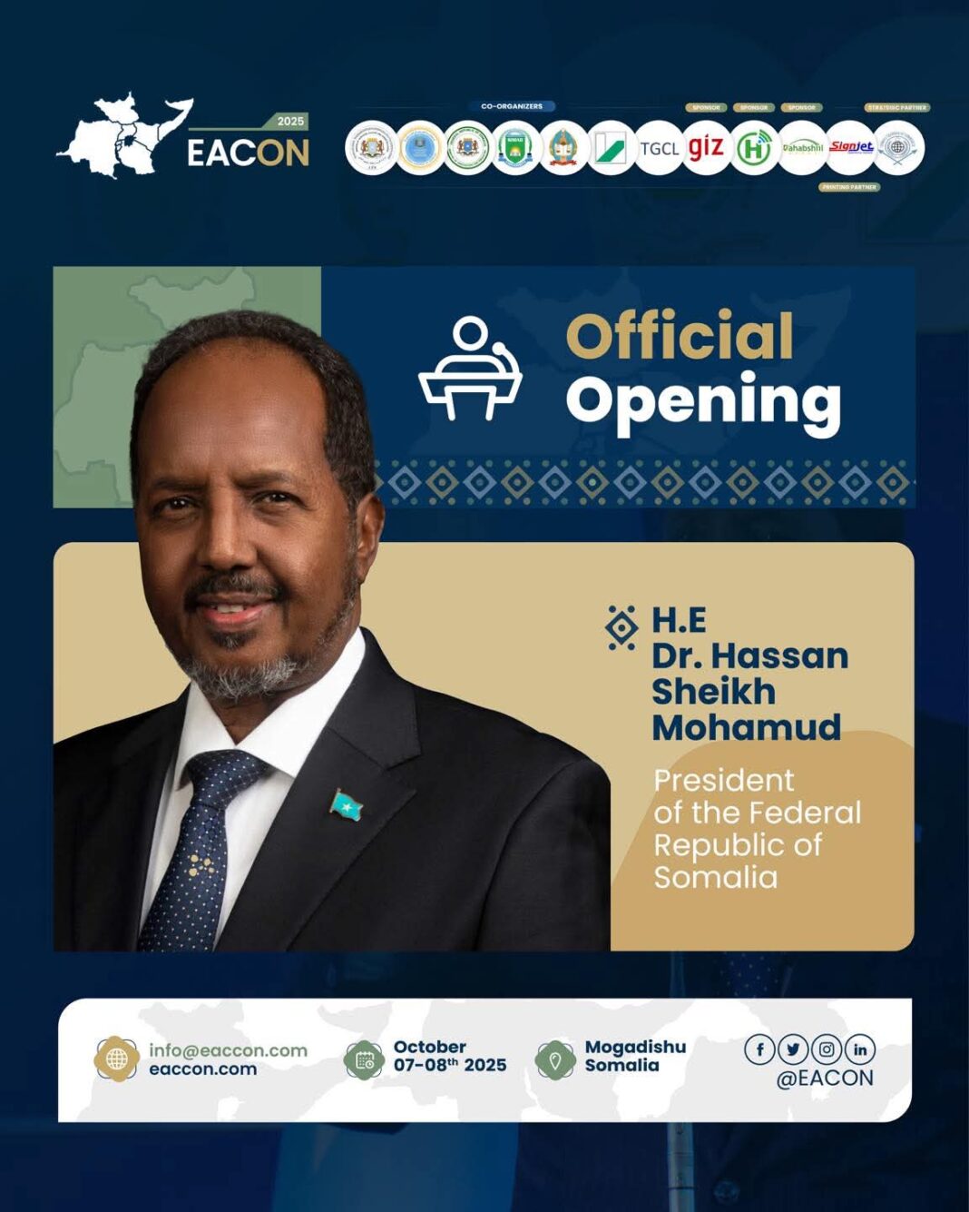 Shirka Ururka Bariga Afrika oo si Rasmi ah looga Furay Magaalada Muqdisho