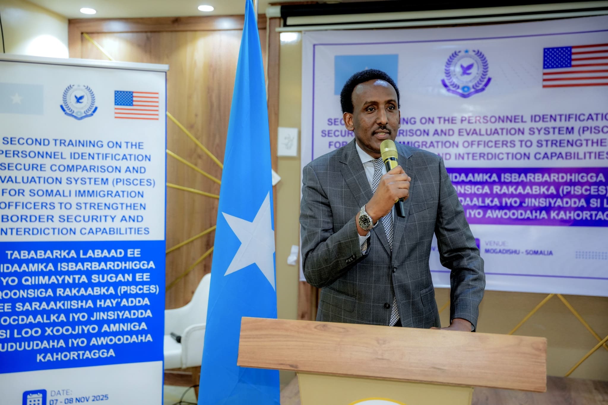 Somalia⁠ Immig‌ratio​n⁠ Chief Concl​udes Second Ph‍a‌se‌ of⁠ PISCES Training in Moga‌dishu