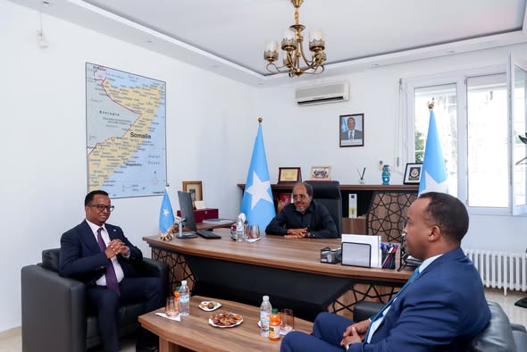 President Hassan Sheikh Mohamud Visits Somali Embassy in Algeria to Assess Diplomatic Progress