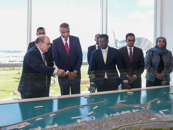 PM Barre tours Tanger Med, Africa’s largest port, during Morocco visit.