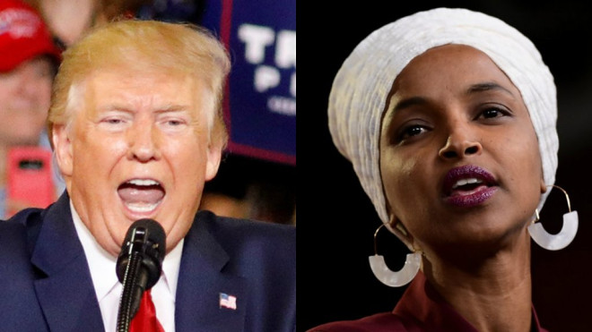 Trump targets Somali immigrants and Ilhan Omar at Minnesota event