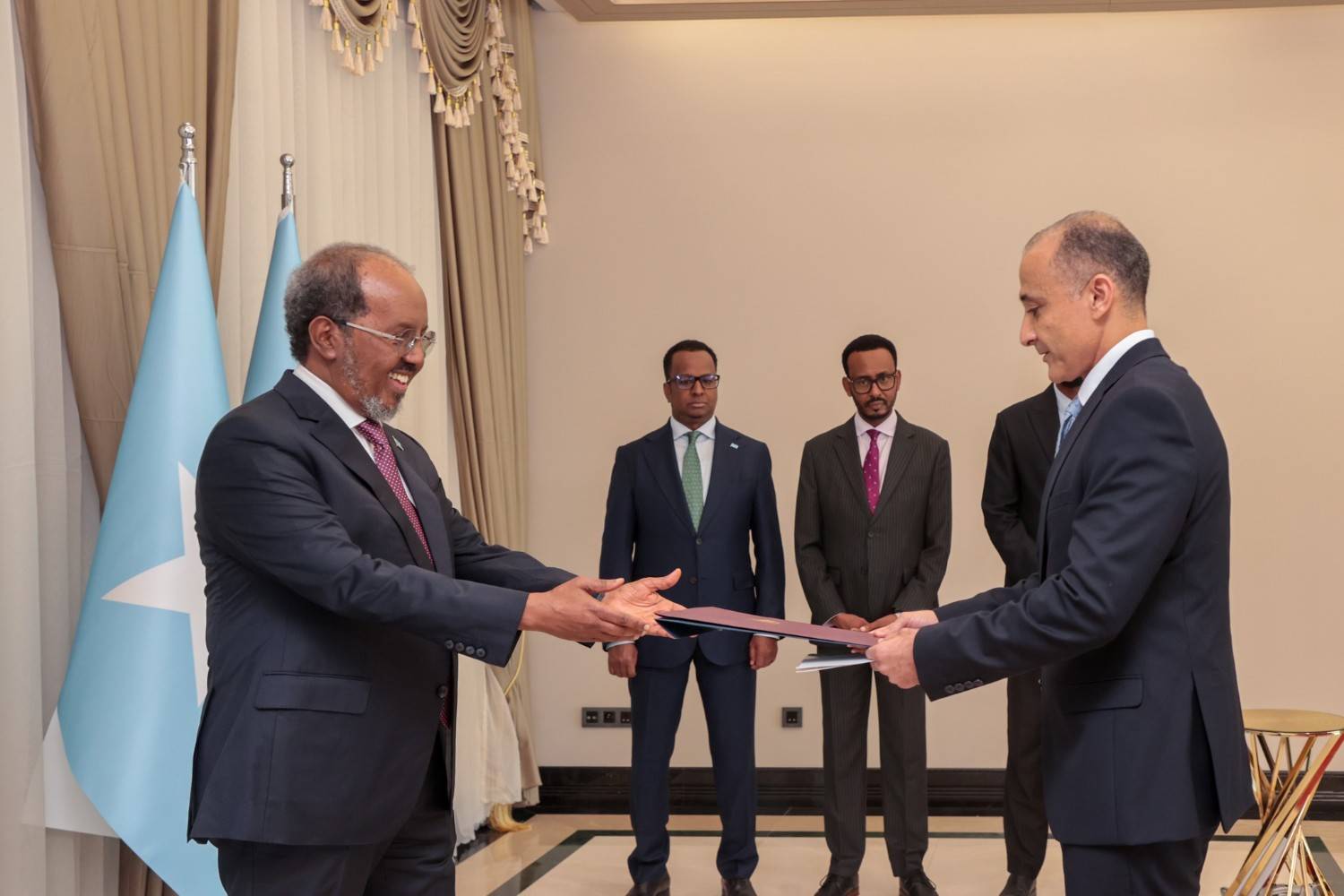 President Hassan Sheikh Receives Credentials from Eight New Ambassadors
