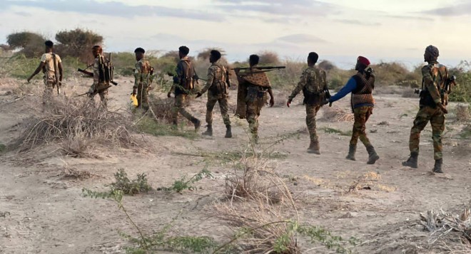 Somali army, Danab commandos conduct security operations in villages near Jabad Godane after heavy fighting