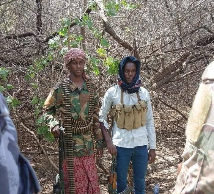 Two Al-shabaab militants surrender to Jubaland and somali national army forces in baar-sanguuni