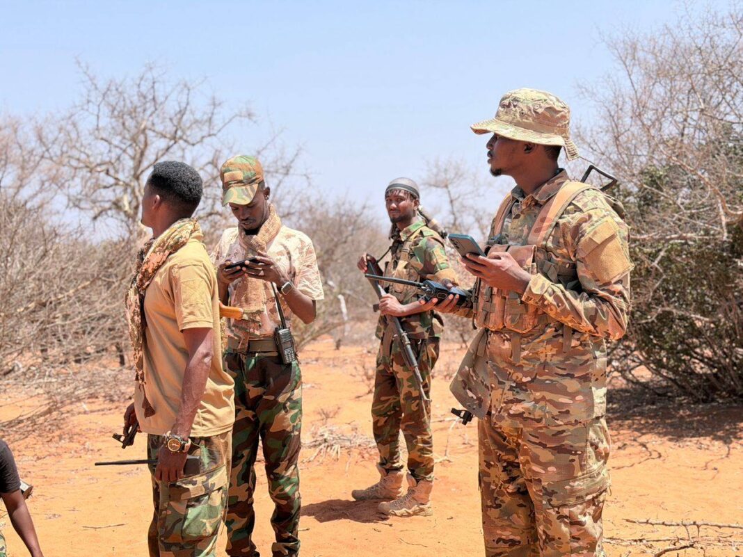 Danab Commandos secure key areas in Mahaas district after planned operation.