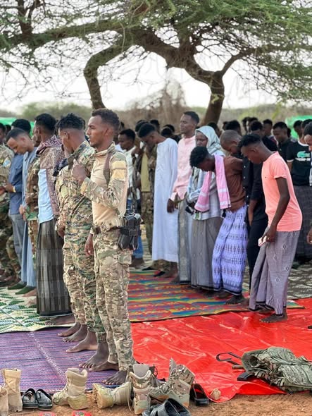 Somali National Army troops mark Eid al-Fitr on frontlines in Middle Shabelle