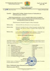 Laftagareen oo magacaabay guddiga doorashada Koonfur Galbeed amid khilaaf siyaasadeed