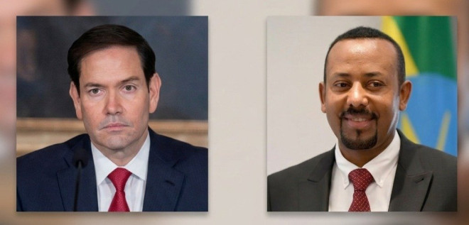 U.S. secretary of state Marco Rubio holds security talks with Ethiopian prime minister Abiy Ahmed