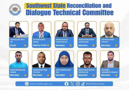 Somali Government Appoints Technical Committee for Southwest Reconciliation