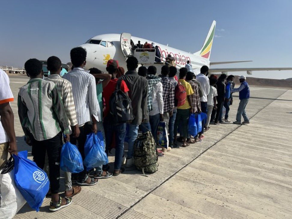 IOM Flies 56 Migrants Back to Ethiopia