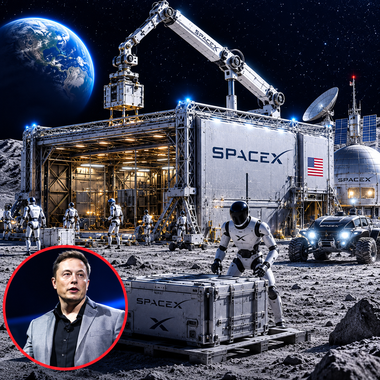 Musk oo qorshe “waalli” ah uga hadlay warshadaha dayaxa