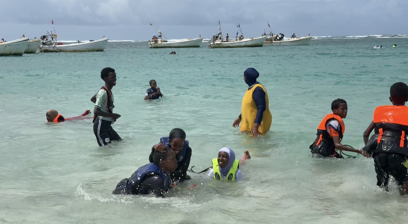 One Swim That Could Save a Life: Children in Mogadishu Learning Water Safety.