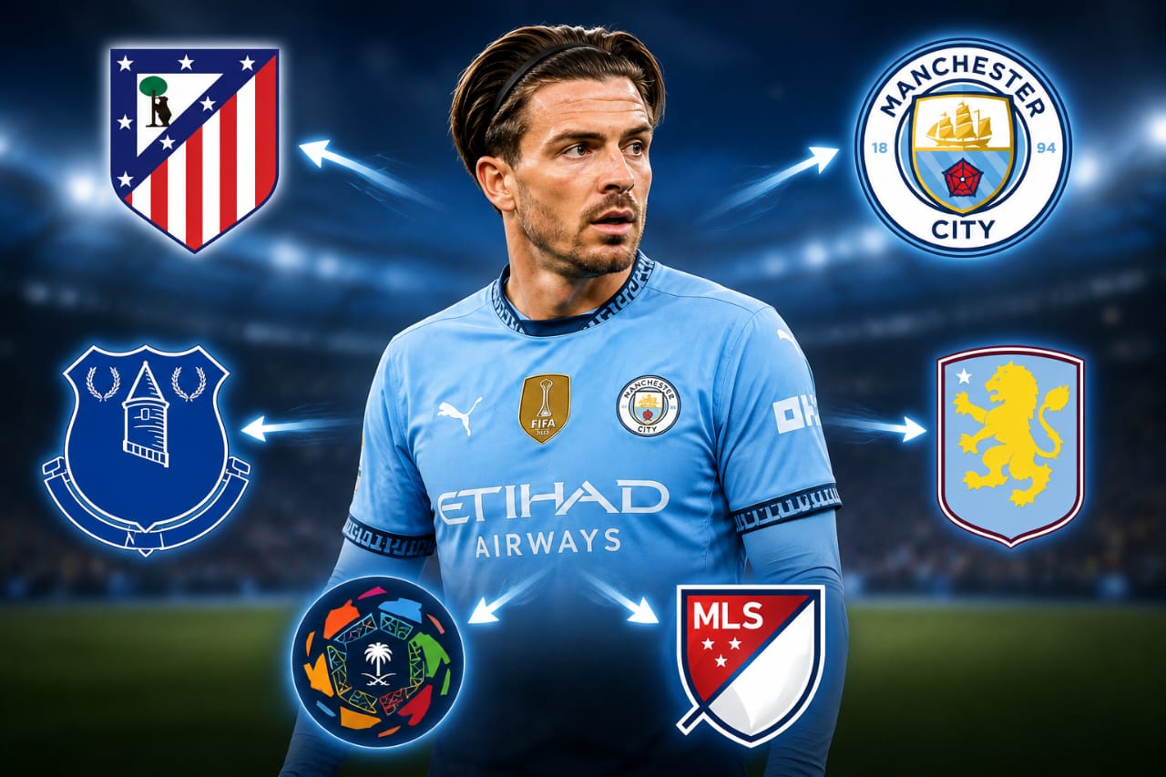 Atlético Madrid oo isha ku haysa Jack Grealish