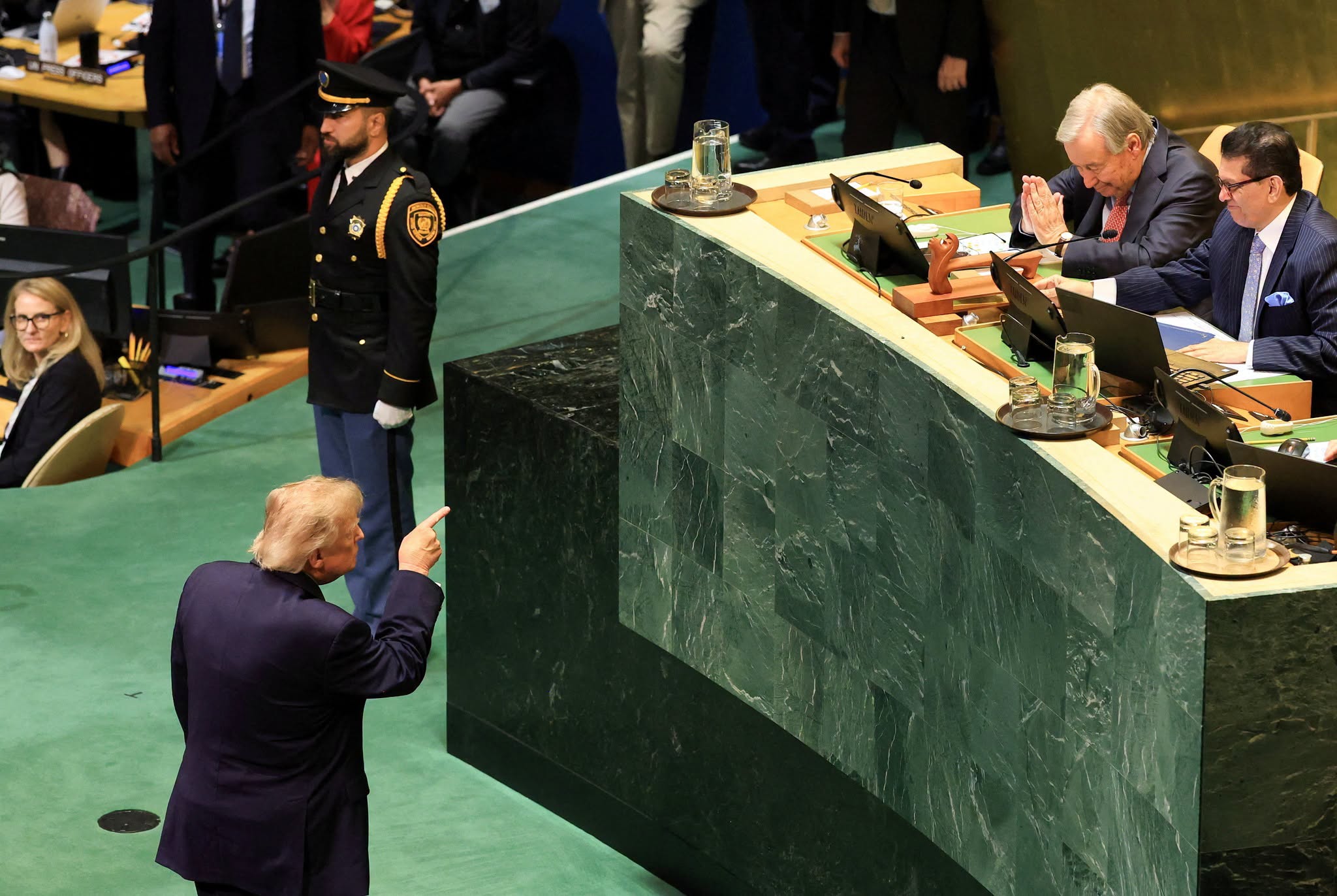 Trump oo UN-ka Ka Hadlay Iran iyo ICC